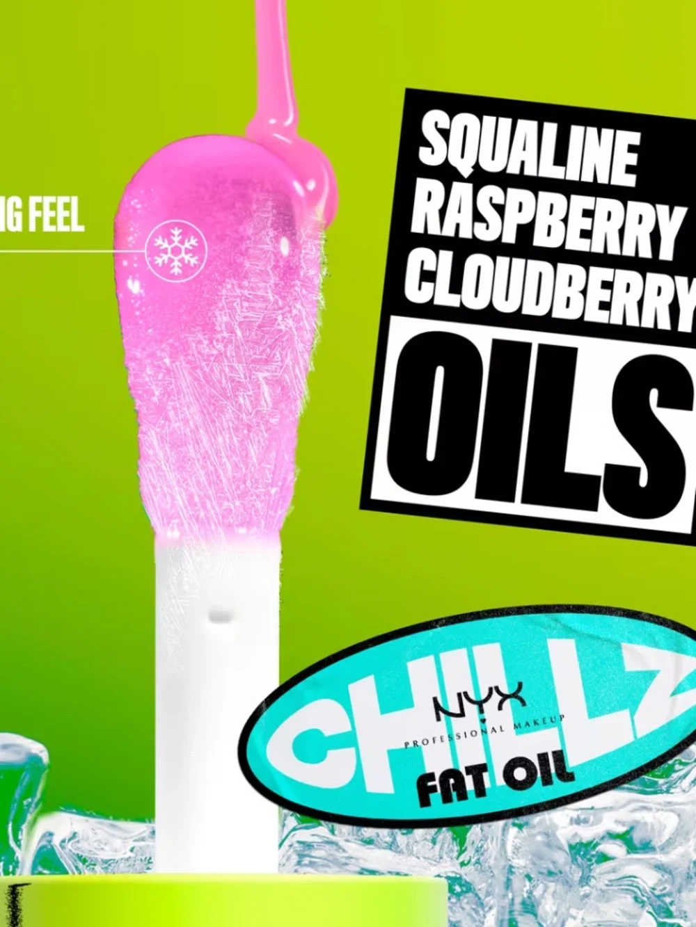 ⭐️3/$25 NYX Fat Oil Lip Drip Chillz Cooling Lip Oil in Strawberry Slush